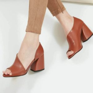 Pu Plain Urban All Season Flat, JustFashionNow Sandals, color:Deep Brown|size:42,