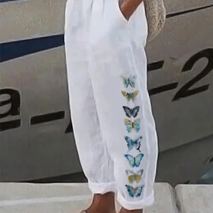 Regular Fit Cotton Boho Butterfly Pants, Pants, Lilicloth.com