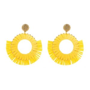 Vacation Plain Dangle, Earrings, color:Yellow|size:One-size, Stylewe