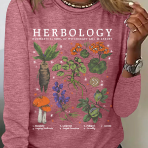 Herbology Plant Lover Casual Long Sleeve Shirt, Long sleeves, Lilicloth.com
