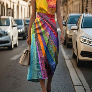 Women Hippie Sleeveless Summer Printing Dress Crew Neck Daily Vintage Maxi Shift Dress H-Line Dress, JustFashionNow Casual Dresses, color:As Picture|size:3XL,