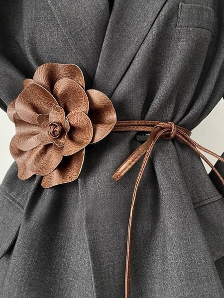 Floral Urban Belt, Belts, color:Coffee|size:One-size, Stylewe