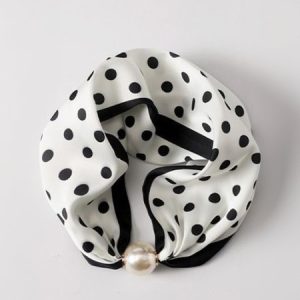 Elegant Striped Silk Scarf, Scarves, color:White|size:One-size, Stylewe