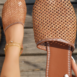 Color Block Vintage Pvc Summer Slide Sandals, JustFashionNow Women Shoes>>Women's Shoes>>heel Sandals, color:Light Brown|size:43,