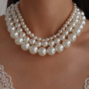 Elegant  Pearl Chain Necklaces, Necklaces, color:As Picture, Stylewe