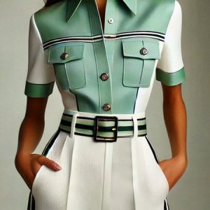 Urban Contrast Stitching Printing Shirt, Blouses and Shirts, color:As Picture|size:XXL, Stylewe