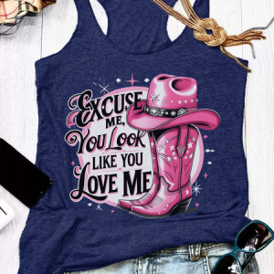 Women Sleeveless Tank Top Camisole Summer Letter Pattern U-Neck Holiday Casual Top, JustFashionNow Tanks & Camis, color:Navyblue|size:3XL,