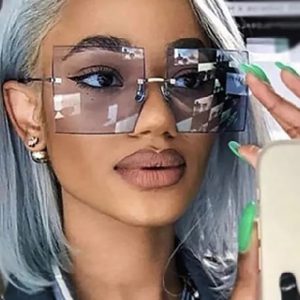 1Pair Vintage Square Rimless Sunglasses, women Sunglasses, ChicMe catalog