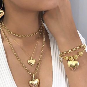 Heart Pendant Layered Chain Necklace, women Necklace & Pendant, ChicMe catalog