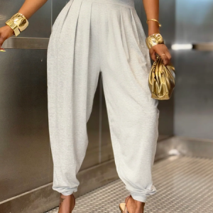 Casual Plain Pockets Harem Pants Fashion Pants, Pants, color:As Picture|size:XXL, Stylewe