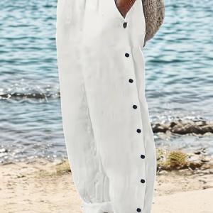 Women Plain Long Pant Casual Spring/Fall Trousers, JustFashionNow Pants, color:White|size:5XL,