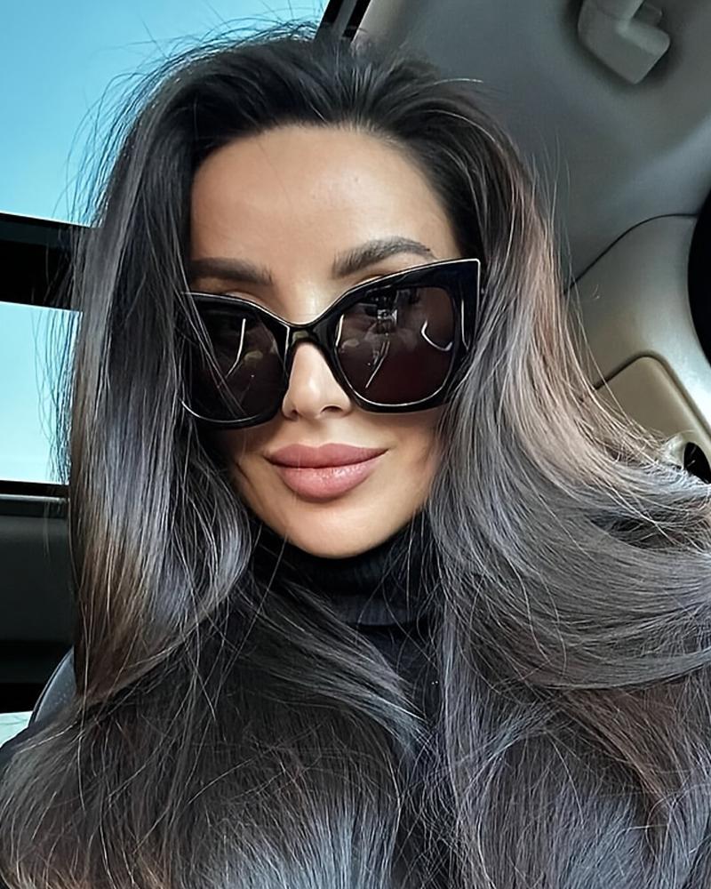 Vetro Fashion Sunglasses Cat Eye Thick Frame Vacation Beach Sunglasses, women Sunglasses, ChicMe catalog