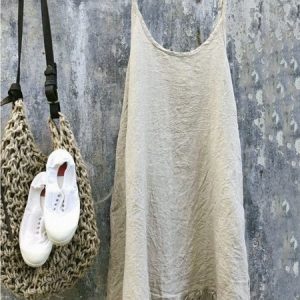 Casual Spaghetti Plain Cami, Tanks & Camis, color:Light Khaki|size:4XL, catalog Noracora shop