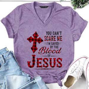 Women's Geometric Short Sleeve Tee T-shirt V Neck Casual Summer Top, JustFashionNow T-Shirts, color:Purple|size:3XL,