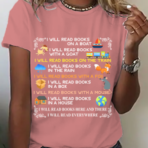 I Will Read Books On A Boat Everywhere Reading Read Books Cotton T-Shirt, T-shirts, Lilicloth.com