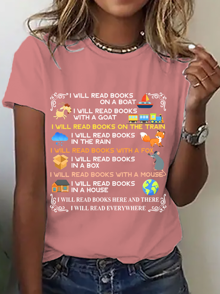I Will Read Books On A Boat Everywhere Reading Read Books Cotton T-Shirt, T-shirts, Lilicloth.com