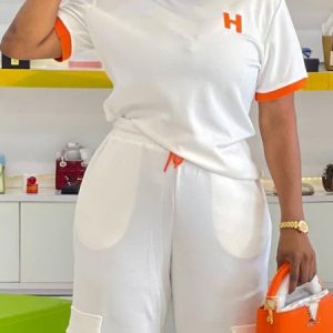 Casual Color Block Crew Neck  T-shirt, Tees, color:White|size:XXL, Stylewe