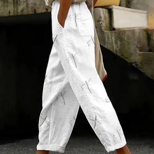 Casual Dragonfly Long Pant, Pants, color:White|size:XXL, catalog Noracora shop