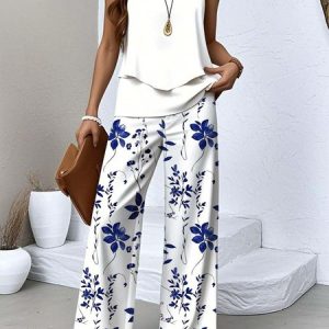 Casual Floral Two-Piece Set, Two-pieces, Lilicloth.com