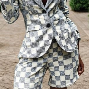 Urban Plaid Printing Straight Shorts, Shorts, color:As Picture|size:XXL, Stylewe