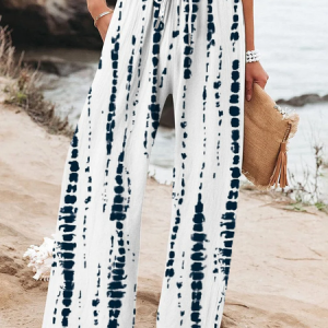 Women Striped Long Pant Casual Spring/Fall Trousers, JustFashionNow Pants, color:White|size:4XL,