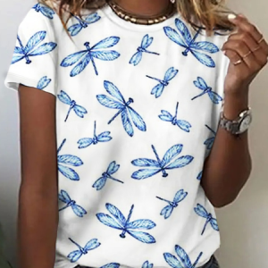 Dragonfly Vintage Print T-Shirt, T-shirts, Lilicloth.com