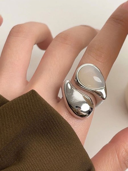 Daily Geometric Ring, Rings, color:Silver|size:One-size, Stylewe