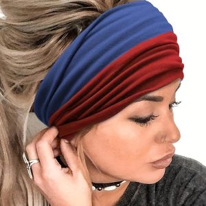 Colorblock Wide Headband Elastic Yoga Workout Sweat Hairs Bands, women Hair, ChicMe catalog