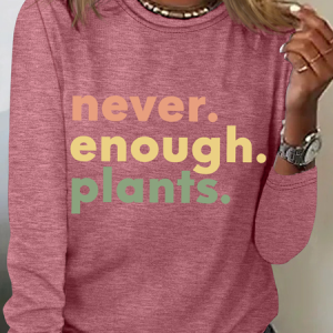 Never Enough Plants Casual Long Sleeve Shirt, Long sleeves, Lilicloth.com