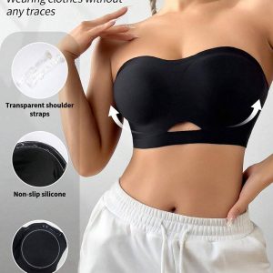 Seamless Bandeau Bralette Padded Strapless Wireless Tube Top Bras, women Bras & Bralettes, ChicMe catalog
