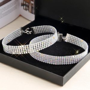 Crystal Allover Rhinestone Decor Choker, women Necklace & Pendant, ChicMe catalog