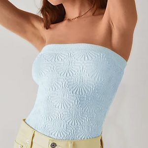 Jacquard Bandeau High Strechy Shapewear Bandeau Sexy Breathable Sleeveless Top, women Tanks & Crop Tops, ChicMe catalog
