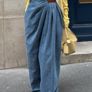 Plain Denim Casual Loose Jeans, Jeans, color:Blue|size:XXL, Stylewe