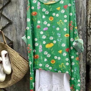 Women Floral Crew Neck Long Sleeve Comfy Casual Midi Dress, Midi, color:Green|size:5XL, catalog Noracora shop
