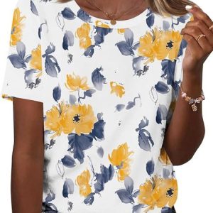Casual Crew Neck Regular Fit T-Shirt, T-shirts, Lilicloth.com