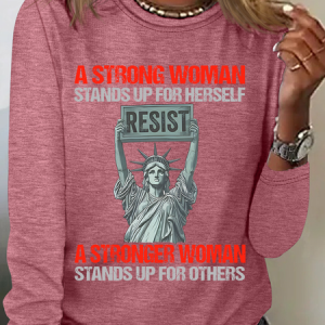 A Strong Woman Casual Long Sleeve Shirt, Long sleeves, Lilicloth.com