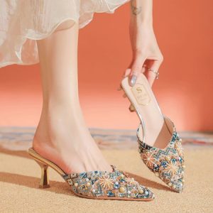 Ethnic Elegant Wedge Sandal, Heels, color:Multicolor|size:43, Stylewe
