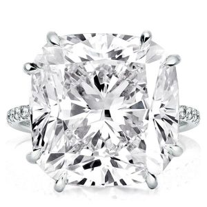 unique engagement rings - Double Prong Cushion Cut Engagement Ring, Italo jewelry - Online Catalog