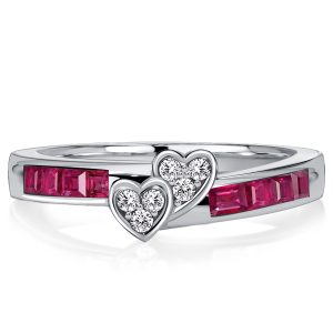 anniversary band - Italo Asscher Cut Ruby Rings Anniversary Band Rings, Italo jewelry - Online Catalog