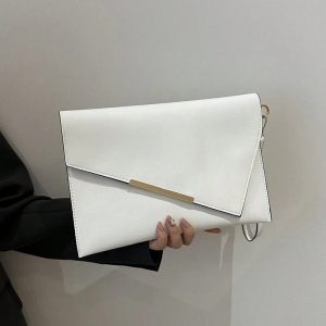 Fashion Plain Handbag Purse Envelop Clutch PU Leather Clutch Bag, women Bags, ChicMe catalog