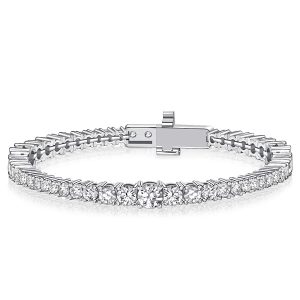bracelets - Italo Wave Eternity Round Cut Tennis Bracelet For Women, Italo jewelry - Online Catalog