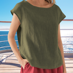 Women Plain Crew Neck Casual Short Sleeve T-shirt, Tank Tops & Camis, Roselinlin - Online Catalog