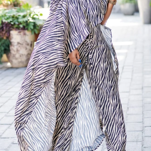 Urban Zebra Printing Off The Shoulder Blouse, Blouses and Shirts, color:As Picture|size:XXL, Stylewe