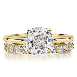 bridal sets - Italo Classic Solitaire Cushion Cut Engagement Rings Sets, Italo jewelry - Online Catalog