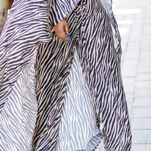 Urban Zebra Printing Straight Pants, Pants, color:As Picture|size:XXL, Stylewe