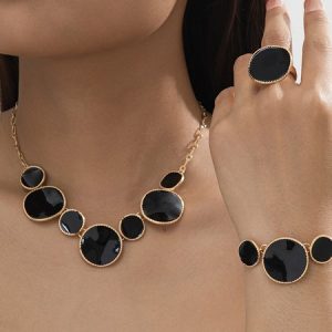Elegant Polka Dots set, Other Accs, color:Black, Stylewe