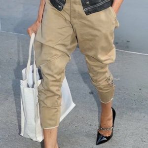 Casual Plain Fashion Slim Taper Pants, Pants, color:Khaki|size:XXL, Stylewe
