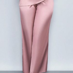 Elegant Plain Pockets Fashion Pants, Pants, color:Pink|size:XXL, Stylewe