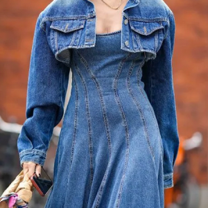 Urban Plain Shirt Collar Denim Coat, Jackets, color:Denim Blue|size:XXL, Stylewe