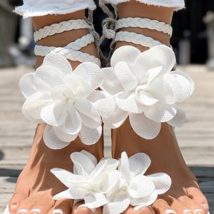 Casual Round Toe 3D Floral Flat Sandals, women Flats-Sandals, ChicMe catalog